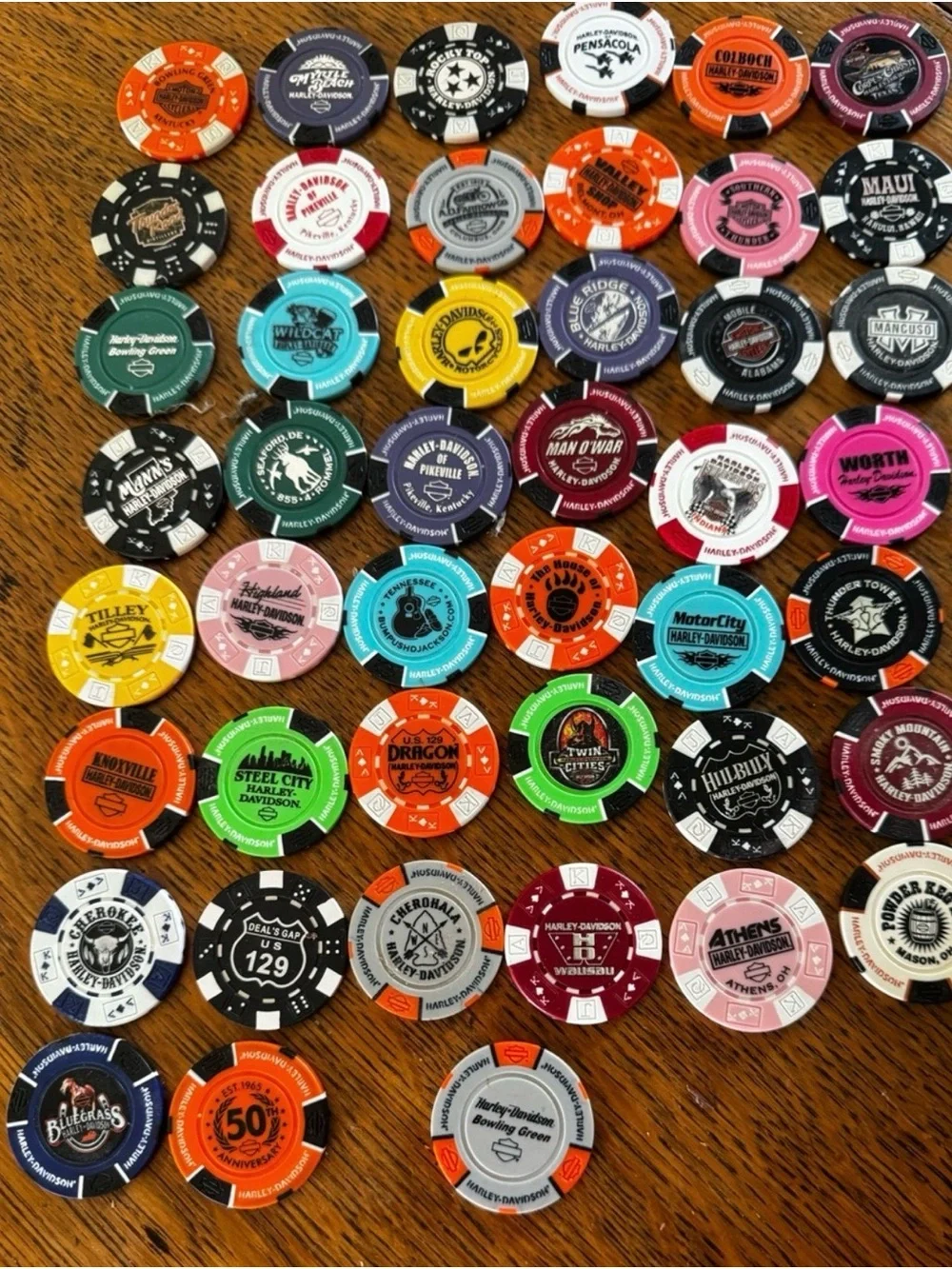 Harley-Davidson Collectible Casino Poker Chip Set - Multicolor